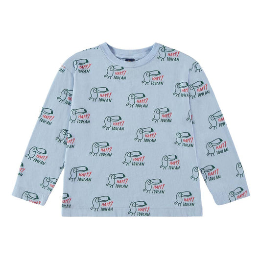 T-Shirt Allover Happy Toucan - Light Blue