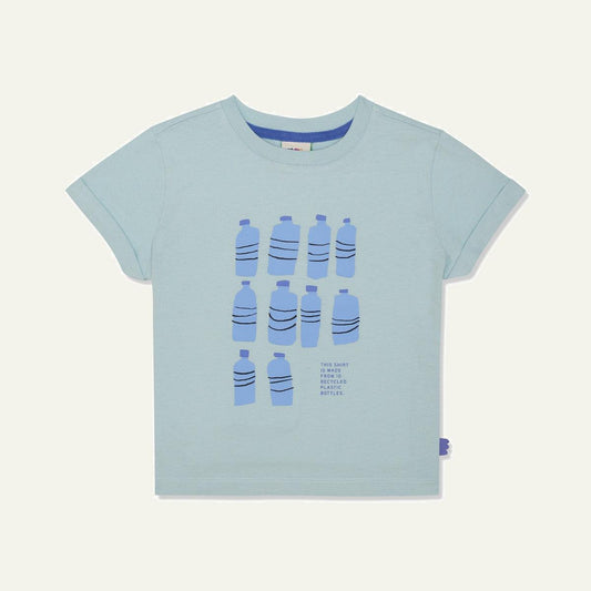 Recycled Cotton Ten Bottle Kid T-shirt - Sterling Blue/della Blue
