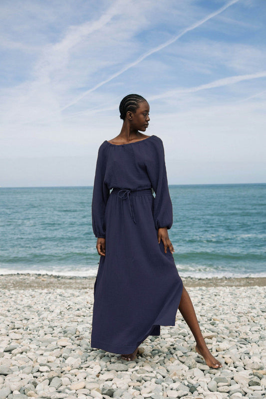 Lulu Organic Cotton Skirt - Navy