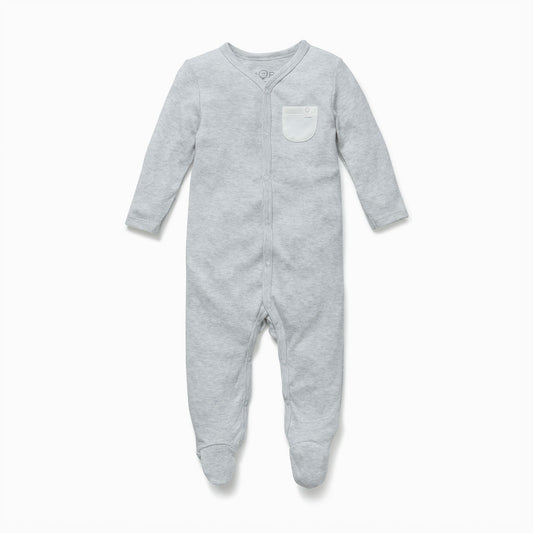 Front Opening Sleepsuit - Grey