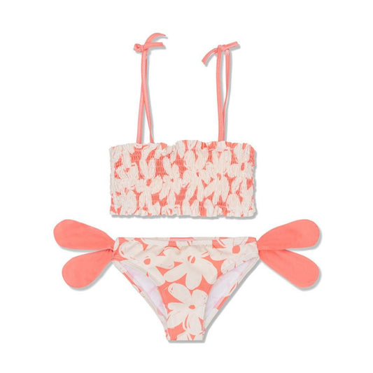 Flowers Girl Bikini - Coral / Cream