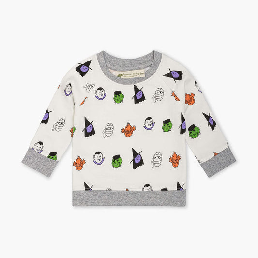 Printed Crewneck Sweatshirt - Spooky Squad