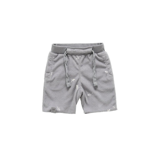 Terry Shorts with Print - Grey