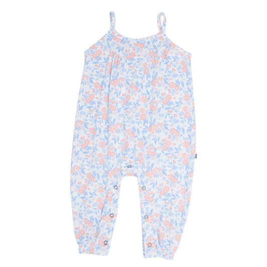Tank Pant Romper - Vintage Flower Pink