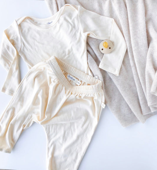 Baby Long Sleeve Cozy Tee - Ivory