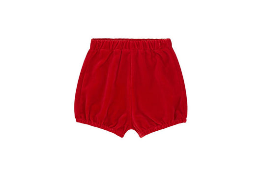 Organic Cotton Velvet Bloomers - Red