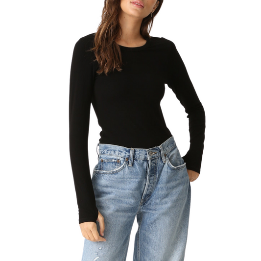 Olivia Rib Top - Black