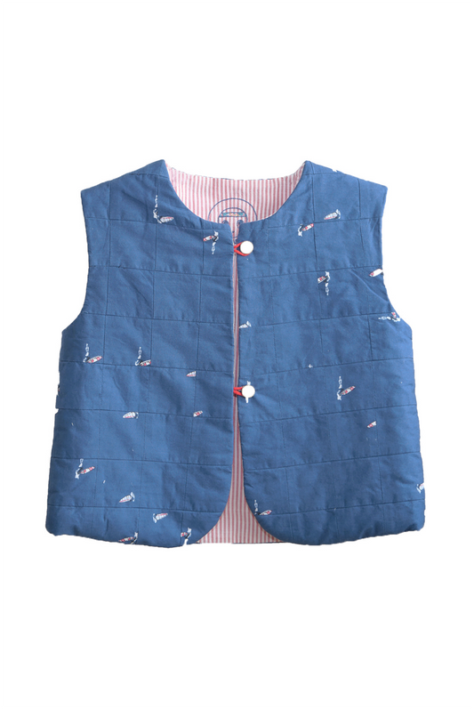 Reversible Kids Vest - Pomme Atlantique