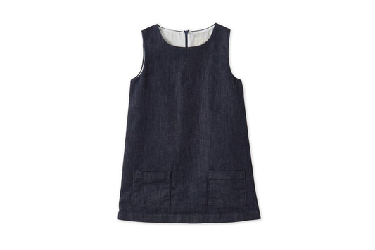 Baby Organic Denim Dress - Blue
