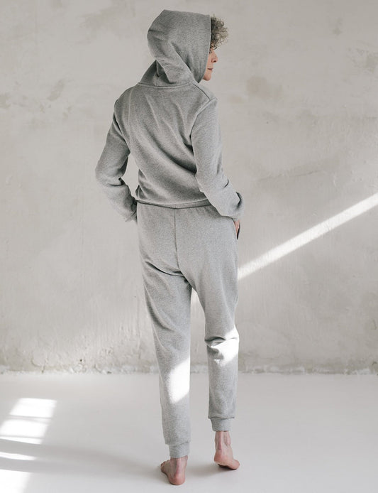 The Women's Hooded Romper - Heather Grey