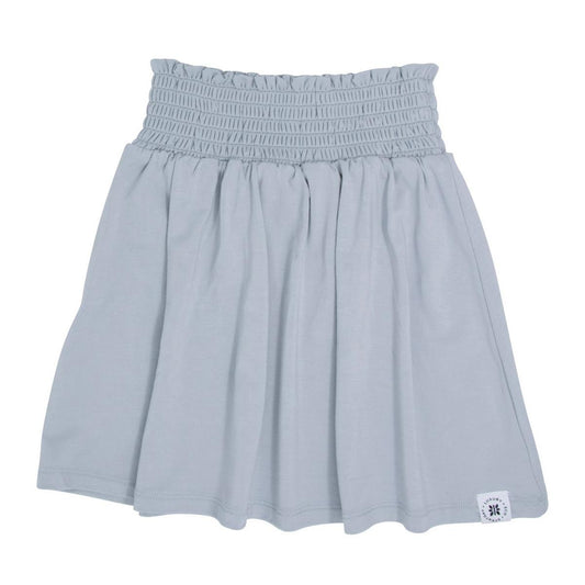 Smocked Skirt - Glacial Grey