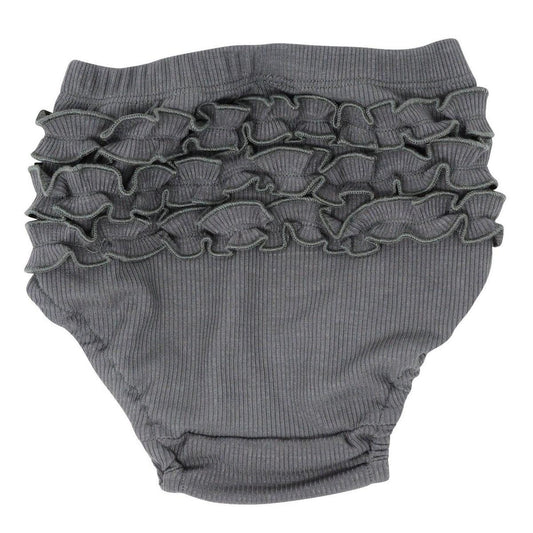 Ruffle Bloomer - Charcoal Rib