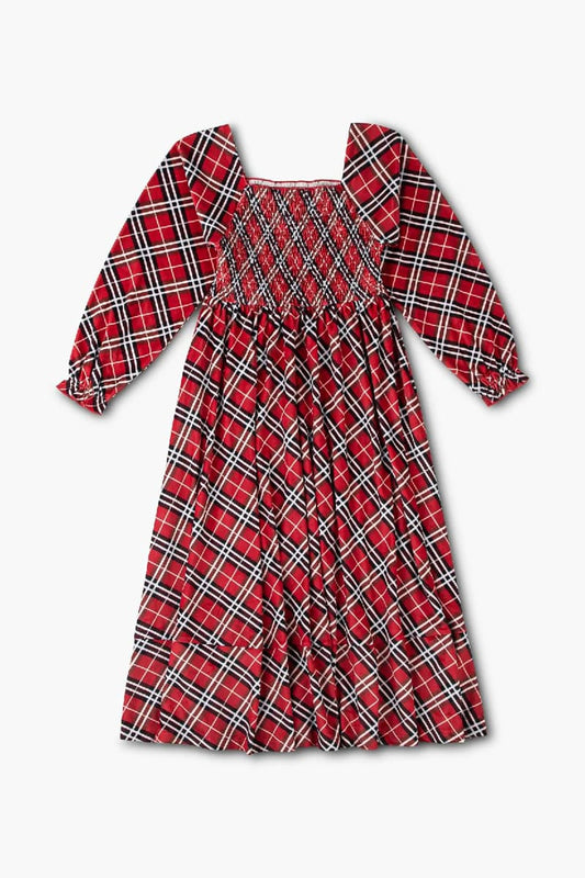 Velour Adult Life of the Party Dress - Christmas Tartan