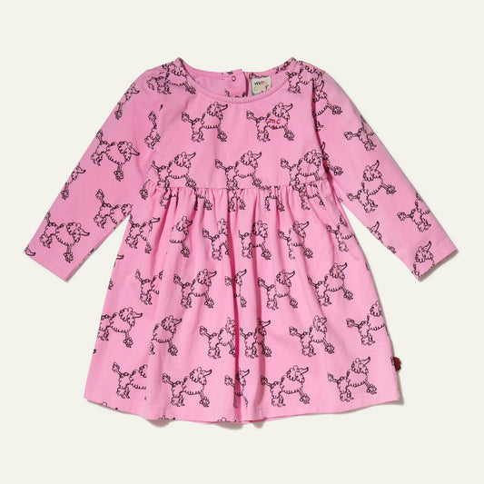 Recycled Jersey Coco Baby Dress - Festival Pink
