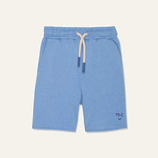 Recycled Cotton Della Kid Shorts - Della Blue