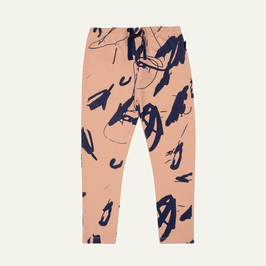 Nature's Canvas Kid Leggings - Terracoral/navy