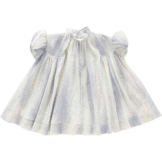 Tent Dress with Puff Sleeves - Cream