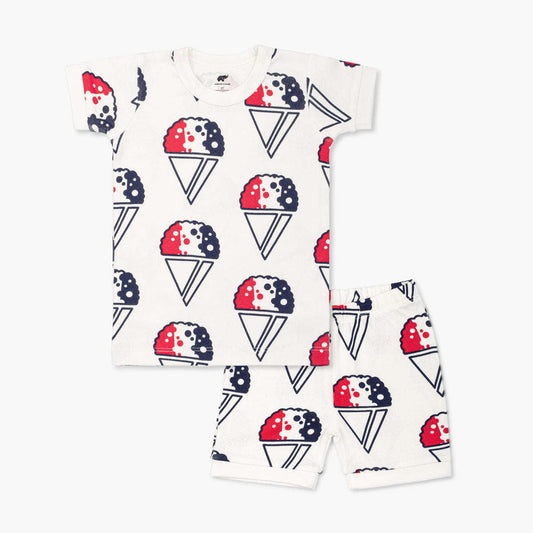 Two-Piece Shorty Pajama Set - Snowcone Celebration
