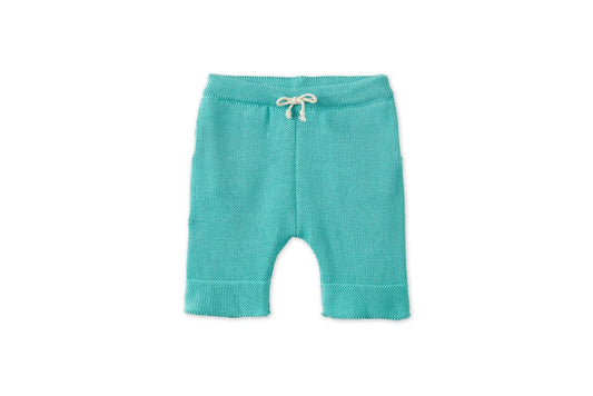 Organic Cotton Nordic Knit Shorts - Copper Green