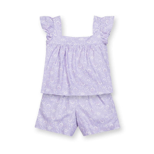 Faux Top Romper - Lavender Fields Floral