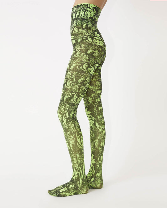 Rodebier Colab Vegetal Tights - Techno Green