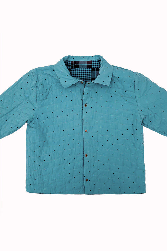 Azala - Reversible Kids Worker Jacket - Emerald Patchwork - Rescue