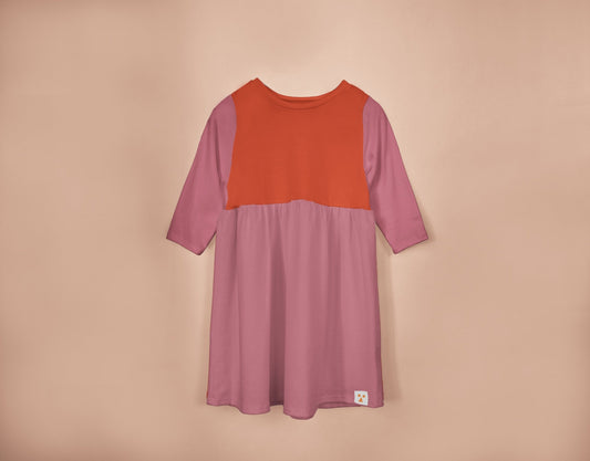 Two-Tone Organic Cotton Jersey Dress - Talula