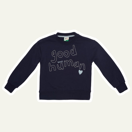 Good Human Kid Sweatshirt - Navy