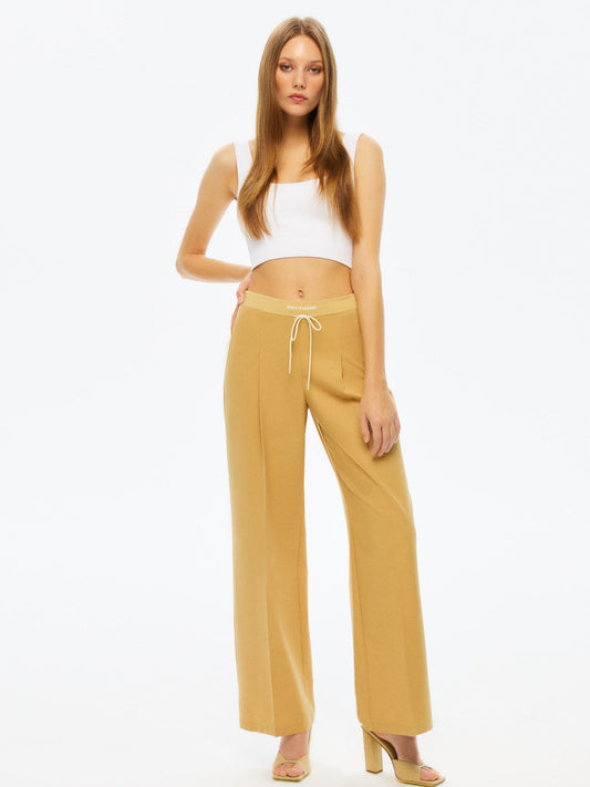 Ribbed Pants - Camel