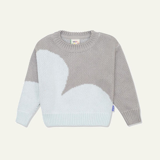 Silver Cloud Baby Sweater - Silver/mist Blue