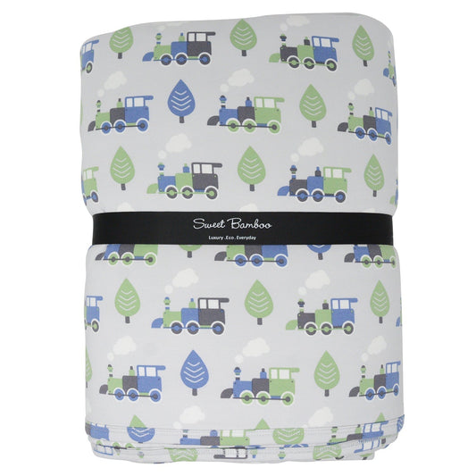 Quilted Blanket - Trains