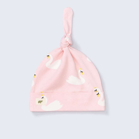 Top Knot Cap - Royal Swans
