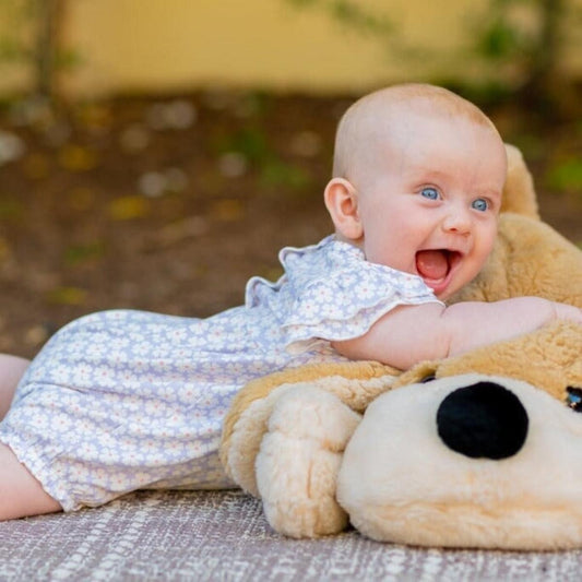 Ruffle Romper - Periwinkle