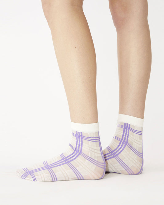 Rodebier Colab Check Socks - Pearl