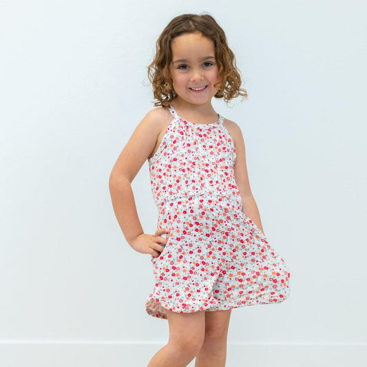 Tank Short Romper - Crimson Floral