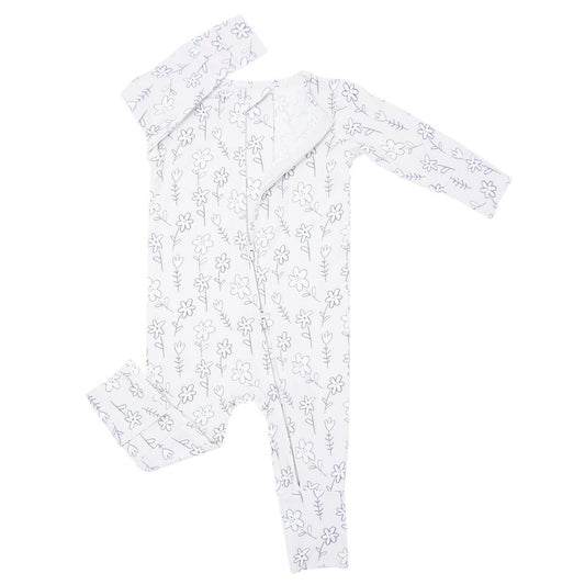 Convertible Romper - Grey Doodle