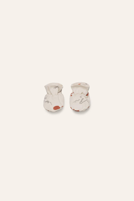 Organic Pima Cotton Baby Booties - Peace