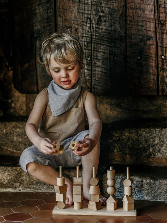 The Linen Bandana - French stripe