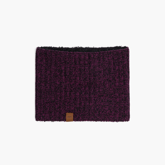 Adult Tweed Neck Warmer - Melange Berry & Black